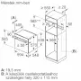 HRA534EB0 Beépítési méretrajz