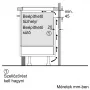 PXY875KW1E Beépítési méretrajz