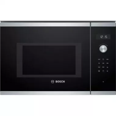 Bosch BEL554MS0 beépíthető mikrohullámú sütő, nemesacél, 25 l, grill funkció, 900w/1200w, autopilot 8, 5 teljesítményfokozat