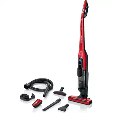 Bosch BCH86PET1 akkumulátoros kézi porszívó, piros, smartsensor control, proanimal szívófej, easy clean, higiénia szűrő, 25,2 v li-ion