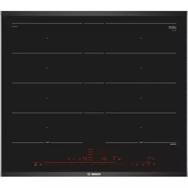 Bosch PXY675DE3E beépíthető indukciós főzőlap, 60 cm, kiterjesztett flexzone, perfectcook, komfortprofil, movemode, perfectfry, 7.4 kw