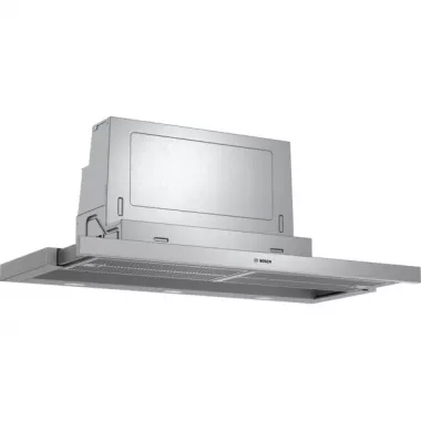 Bosch DFS097A51 beépíthető teleszkópos páraelszívó, ezüst metál, 90 cm, 728 m3/óra, felső szekrénybe építhető, 3 db fém zsírszűrő