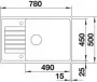 ZIA XL 6 S COMPACT EXC. NÉLK. KÁVÉ Beépítési méretrajz