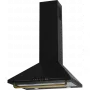 Gorenje WHC63CLB fali kürtős páraelszívó, 60 cm, matt fekete, 3 fokozatú nyomógombos vezérlés, led világítás, classico designvonal