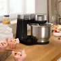 Bosch MUMS2VM00 konyhai robotgép, fekete, 3d-s keverés, dagasztókar, keverőszár, habverő, parkolóállás, 900 w