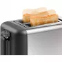 Bosch TAT3P420 kenyérpirító, designline, nemesacél, fokozatmentes teljesítményszabályzó, kiolvasztás, melegítés, 970 w