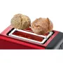 Bosch TAT3P424 kenyérpirító, designline, metálpiros, fokozatmentes teljesítményszabályzó, kiolvasztás, melegítés, 970 w