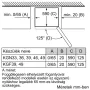 KGN392LDC Beépítési méretrajz