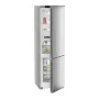 Liebherr KGNsf 57Vd03 alulfagyasztós kombinált hűtőszekrény, ezüst, 201,5 cm, nofrost, duocooling, érintővezérlés, powercooling, easyfresh, led