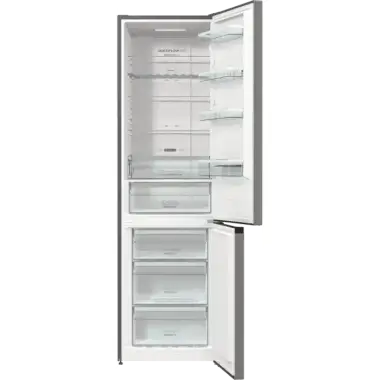 Gorenje NRK6202AXL4 alulfagyasztós kombinált hűtőszekrény, ezüst metál, nofrost, 200 cm, 235/96 l, ionair + multiflow