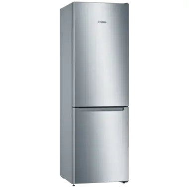 Bosch KGN36NLEA alulfagyasztós kombinált hűtőszekrény, szálcsiszolt acél színű, nofrost, perfectfit, multibox, gyorsfagyasztás, 186 cm, 216/89 l