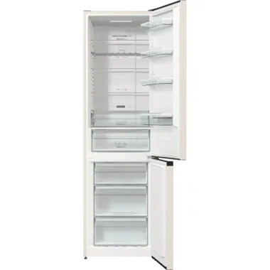 Gorenje NRK6202AC4 alulfagyasztós kombinált hűtőszekrény, bézs, nofrost, 200 cm, 235/96 l, ionair + multiflow, adapttech, fastfreeze