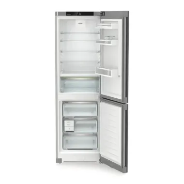 Liebherr KGBNsf 52Vc23 alulfagyasztós kombinált hűtőszekrény, ezüst, 185,5 cm, nofrost, duocooling, érintővezérlés, powercooling, biofresh, easytwist-ice , led